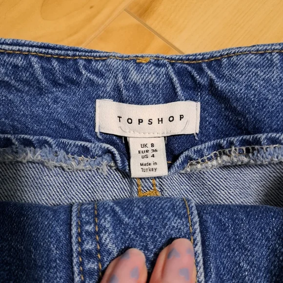 Size 4 Topshop Denim Mini Skirt - Picture 4 of 4